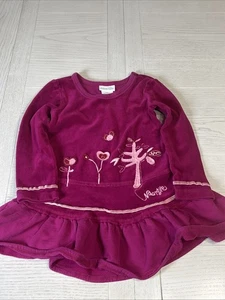 Naartjie XS Sz 3 Cute Burgundy Dress With Heart Embroidery Design,Soft Material. - Picture 1 of 12