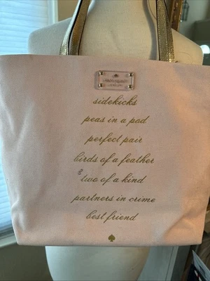 Bolso de Mano Grande Kate Spade Nueva York Boda Mejor Amigo Con Asas Doradas Foto 1 de 4
