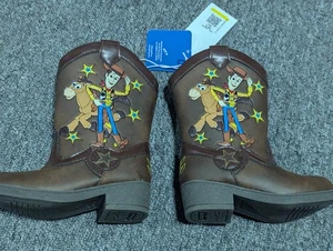 Toy Story Kleinkind Cow Boy Stiefel Gr. 5 Woody Braun Disney Neu - Bild 1 von 9