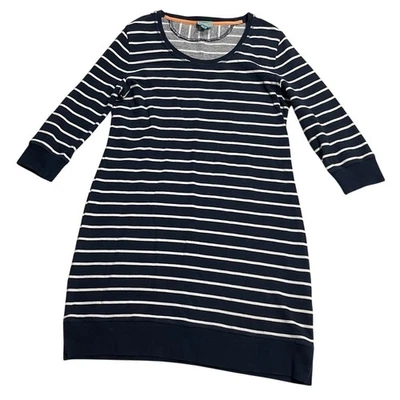 C & C Калифорния в полоску толстовка платье женщин Sz большой 3/4 рукав синий белый - Изображение 1 из 4