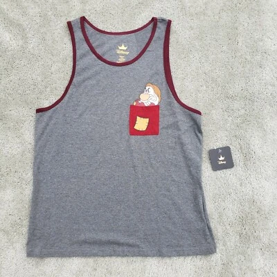 Camiseta sin mangas Disney Blancanieves Tema Gruñón Enano Interior Bolsillo Izquierdo M/M Nueva Foto 1 de 4