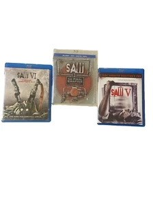 Saw Blu Ray Horror Torture Gore Final Chapter Unrated V & VI Director’s Cut X3 - Picture 1 of 23