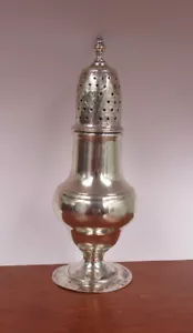1772 Olla de pimienta inglesa de plata esterlina Londres TS Thomas Satchwell o pastor? - Imagen 1 de 6