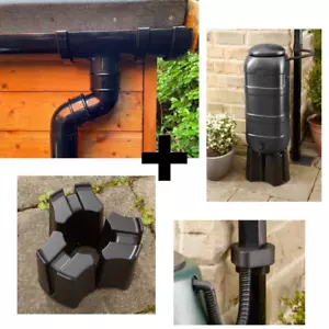 Gutter & 100l Water butt Kit, For Shed, Garage, Outhouse DIY Easy install - Picture 1 of 4