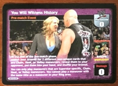WWE Raw Deal Trading Card Game You Will Witness History Pre-match Event 62/172 - Image 1 of 2
