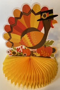 Mesa temática/centro de mesa vintage de pavo de acción de gracias - Imagen 1 de 6