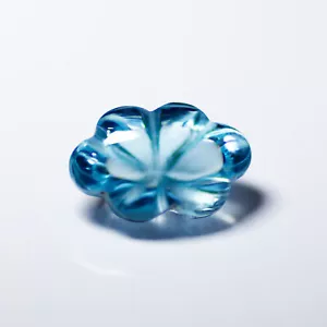 2.98 Ct Splendid Perfect Flower 10.8 x 8.2 MM 100% Natural Swiss Blue Topaz !!! - Picture 1 of 4
