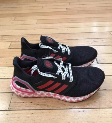 Adidas UltraBoost 20 China Running Shoes  Black Red FX8886 Men's Size 7.5 - Image 1 of 4