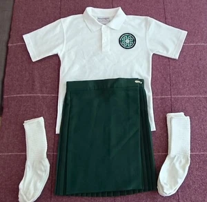 WIDA Baile Irlandés Principiante Uniforme Talla 24 Polo, Falda Verde, Calcetines Caniche - Imagen 1 de 9