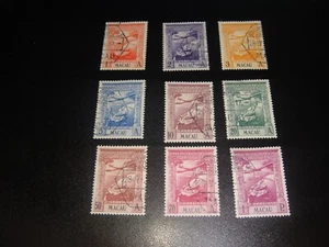 MACAO 1938 Sc#C7-15 Luftpost Set Postkarte gebraucht Sehr guter Zustand - Bild 1 von 1