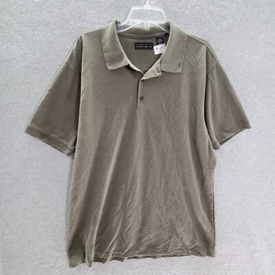 Perry Ellis Men Polo Shirt 2XL Olive Portfolio Short Sleeve Collar Casual - Image 1 of 4