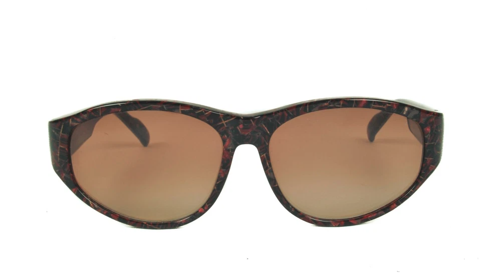 Louis Feraud Paris Tempo Womens Large Sporty Wraparound Navy Burgundy Sunglasses - Image 1 of 1