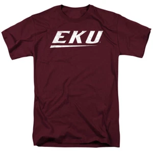 Eastern Kentucky University Adult T-Shirt Distressed Primary Logo, Maroon, S-3XL - Picture 1 of 6