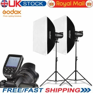 UK Godox 2*SK300II 300W Photo Studio Strobe Flash Softbox Trigger Kit For Nikon - Picture 1 of 12