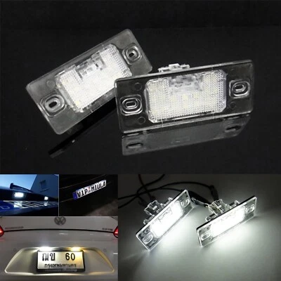 2x Luces LED blancas de matrícula 6000K 18-SMD para 04-10 Volkswagen Touareg 1G1 Foto 1 de 4