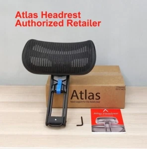 GENUINE Atlas Mesh Headrest for Classic Herman Miller Aeron Chair Graphite - NEW - Picture 1 of 15