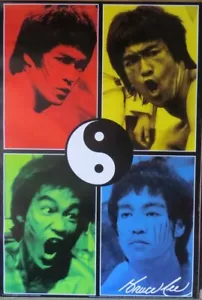 BRUCE LEE - COLOURS- Poster-Laminated Available-90cm x 60cm-Brand New - Picture 1 of 1