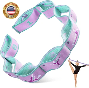 Stretch Strap for Kids Elastic Gymnastics Stretching Ballet Dance Band with 8 Lo - Picture 1 of 8