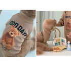 Khaki XXL Cute Bear Dog Clothes Soft Comfortable Warm Round Neck Cartoon Dog Bgs