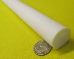 PTFE Teflon Straight Tube 1.0" OD  x 5/8" ID x 3/16" Wall x 2 Ft Length - Picture 1 of 5