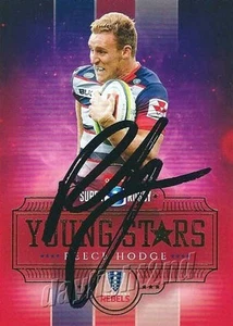 Signed 2017 MELBOURNE REBELS Rugby Union Card REECE HODGE Young Stars - Picture 1 of 1