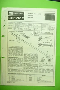 Service Manual-Anleitung ITT Schaub-Lorenz Weekend electronic 102,ORIGINAL - Bild 1 von 1