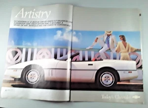 Original 1986 Chevrolet Corvette Two-Page Magazine Ad "Artistry" - Picture 1 of 1