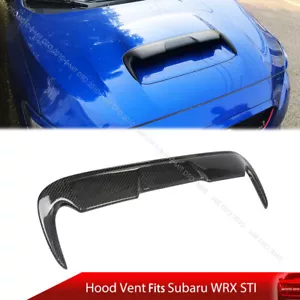 Carbon Fit For Subaru WRX STI 4th Sedan Levorg Wagon Front Hood Vent D Style - Foto 1 di 6
