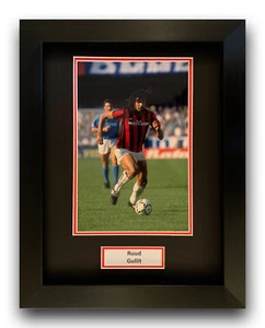 RUUD GULLIT HAND SIGNED FRAMED PHOTO DISPLAY AC MILAN - HOLLAND 1. - Picture 1 of 1