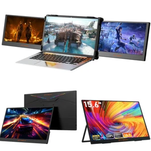 165Hz 60Hz Portable Monitor HD 15.6" 173" Dual Tri Gaming Laptop Screen Extender - Picture 1 of 60