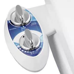 Bidet Fresh Water Dual Spray Kit Non Electric Toilet Seat Attachment Cold Wash - Picture 1 of 7