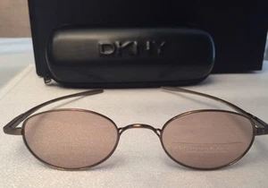 DONNA KARAN FOLDABLE 9271S 225 SUNGLASS 49-22-145 PINK MAUVE/PINK-TAN OVAL NEW - Picture 1 of 12