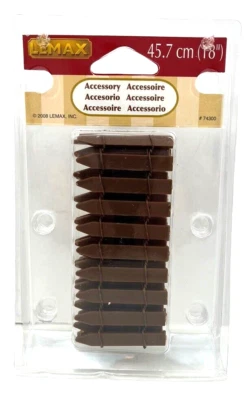 Valla de madera con cable Lemax Figurine Village Collection (18") marrón # 74300 ~ 2008 Foto 1 de 4