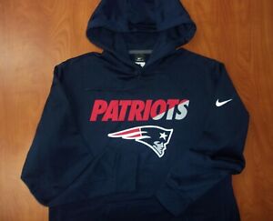Nike NFL New England Patriots Football Therma-Fit On Field Hoodie Sweatshirt L