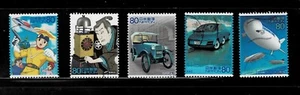 Japan 2004 Science Technology & Animation Complete Used Set 80Y Sc# 2877 a-e - Picture 1 of 1