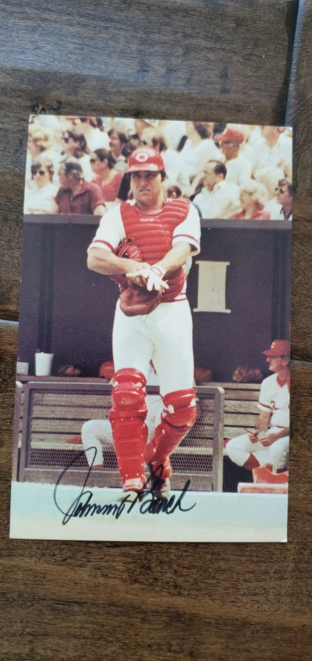 1973 DEXTER PRESS SIGNED AUTO POSTCARD CARD JOHNNY BENCH CINCINNATI REDS HOF - Image 1 of 1