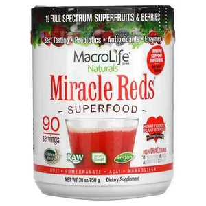 2 X Macrolife Naturals, Miracle Reds, Superfood, Goji-Pomegranate-Acai-Mangostee - Picture 1 of 2