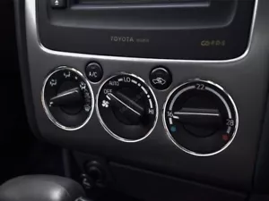 For Toyota Avensis 00-02 Polished Aluminum Heater dash panel Surrounds Rings x3 - Picture 1 of 7