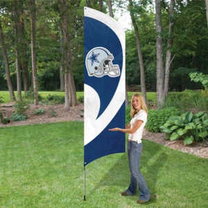 Dallas Cowboys Tall Team Swooper Flag 8.5ft Flag w 11.5ft Pole NFL. - Picture 1 of 2