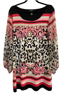 Style & Co Shift Dress Size Small Art To Wear Balloon Sleeves Abstract Print EUC - Picture 1 of 5