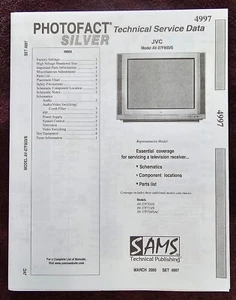 Sams Photofact 4997 Service Manual for JVC AV-27F803/S, AV-27F703/S, AV-27F713/S - Picture 1 of 1