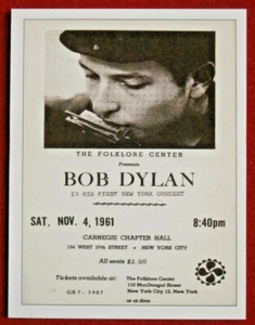 BOB DYLAN - CONCERT TOUR SERIES - Card #03 - FOLKLORE CENTER - Sporting Profiles - Bild 1 von 2