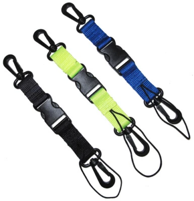 SCUBA CHOICE Scuba Diving Lanyard with Dual Clips & Quick Release Buckle