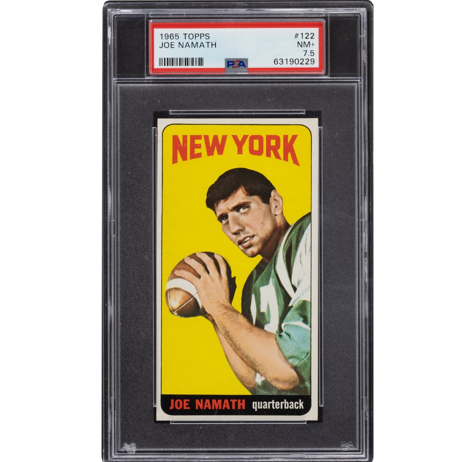 1965 Topps Joe Namath Rookie #122 PSA NM+ 7.5
