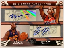 2007-08 Topps Co-Signers Baron Davis Brandan Wright Dual Auto Autograph