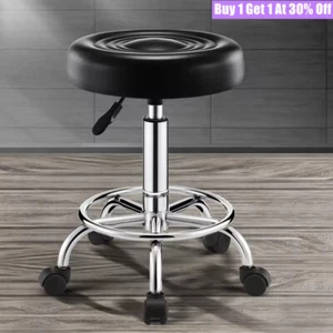 Black Adjustable Beauty Spa Salon Stool Massage lift Hairdressing Swivel Stool - Picture 1 of 18