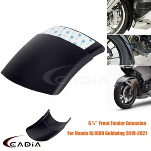 Black Front Fender Extension Mudguard Protector For Honda Goldwing G11800 '18-21 - Picture 1 of 7