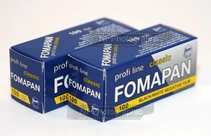 Fomapan 100 Cheap Black & White 100asa 120 Roll Film Twin Pack FREE UK Postage - Picture 1 of 3