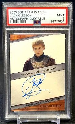 Jack Gleeson 2023 Game Of Thrones Art & Images Auto Quotable Joffrey PSA 9 POP 7 - Image 1 of 2