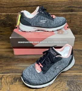 Skechers Womens Go Walk 6 Magic Melody Black Pink Shoes Size 5.5 Hyper Pillars - Picture 1 of 6